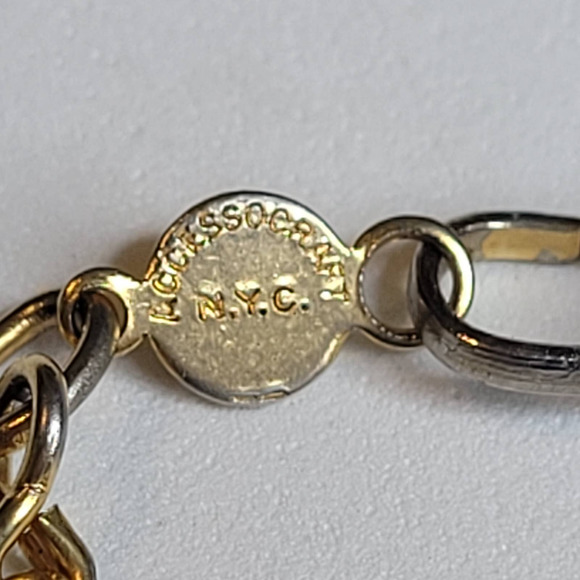 Vintage Accessocraft N.Y.C Goldtone Chain Link Bracelet Hinged Clasp - Picture 2 of 8
